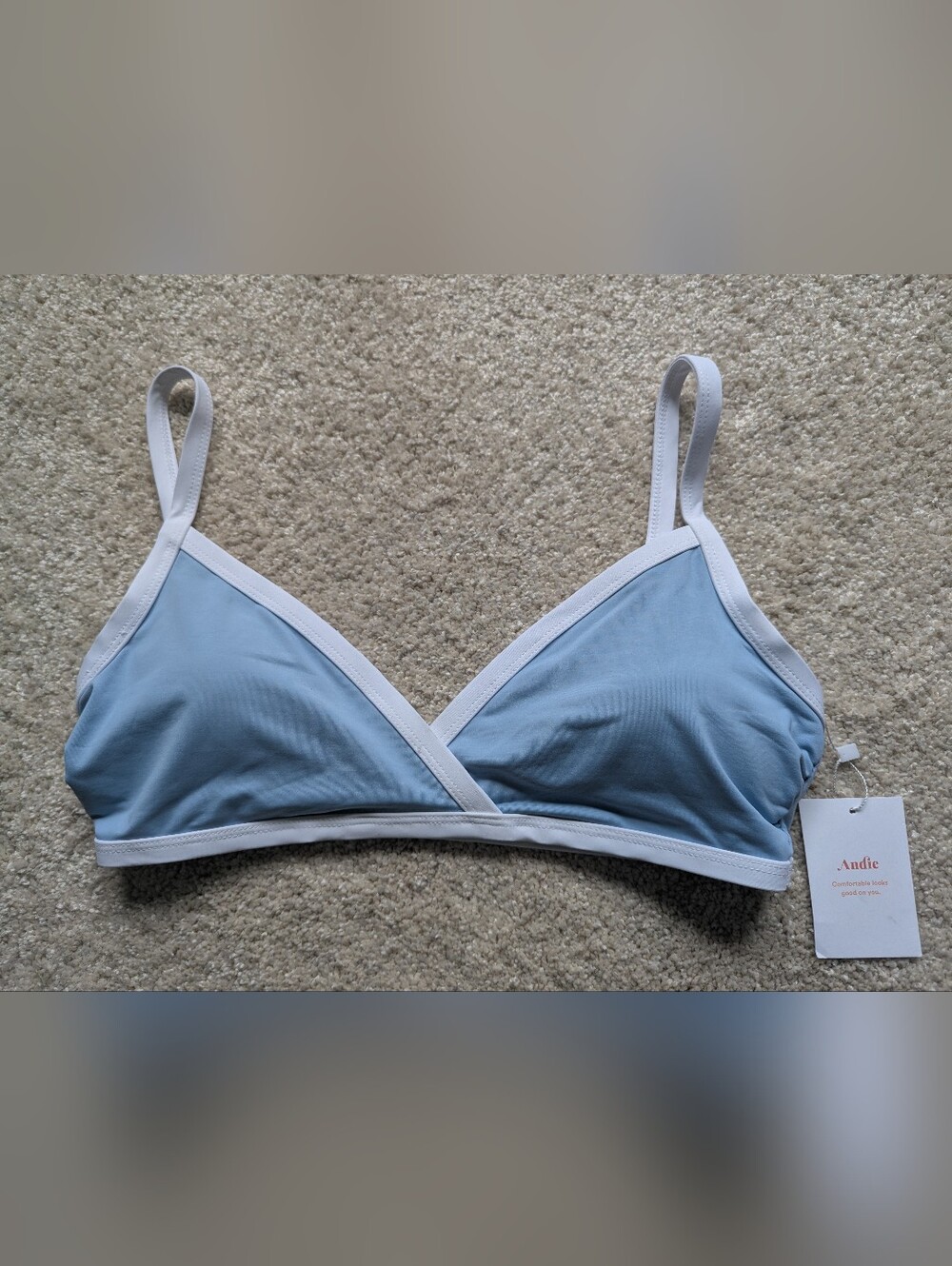 NWT Andie Pool Blue Cove Swim Top - Sz M